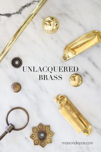 unlacquered brass finishes